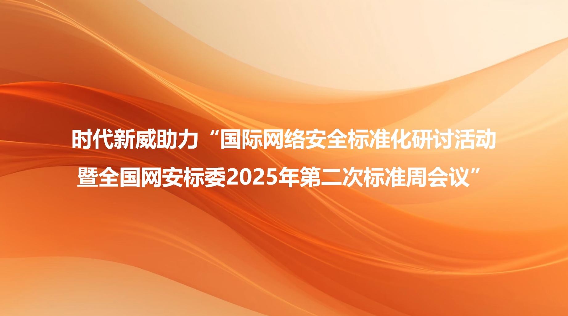 时代新威助力“国际网络安全标准化研讨活动暨全国网安标委2025年第二次标准周会议”